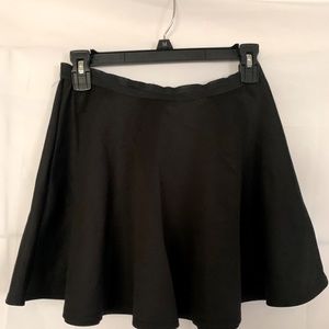 Flared black skirt